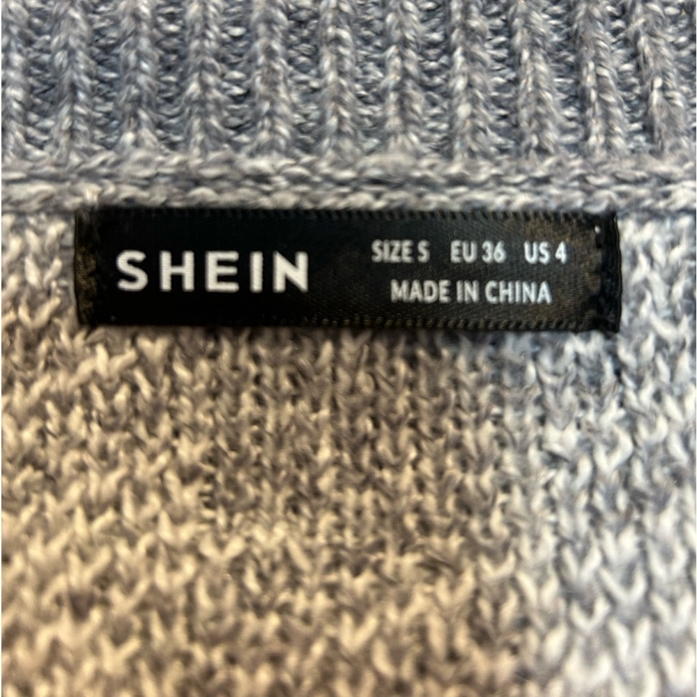B11.06 SHEIN Cardigan Set Houndstooth Tank Sweater Gray/White S - Picture 5 of 5